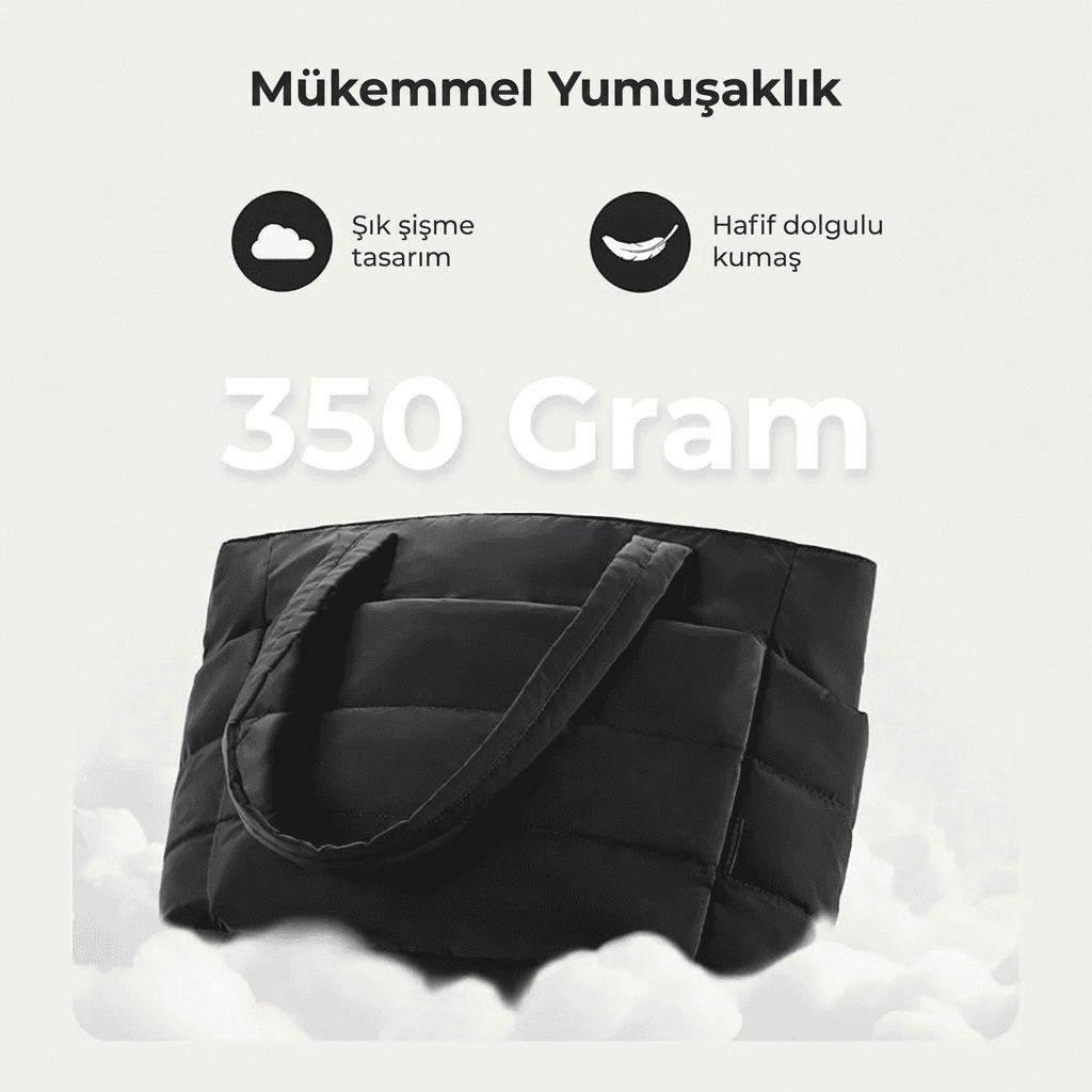 Whenaura Puffy Tote Bag