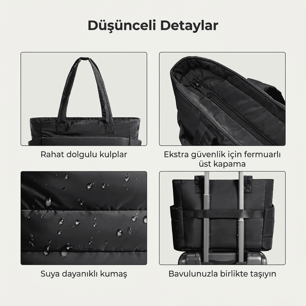 Whenaura Puffy Tote Bag