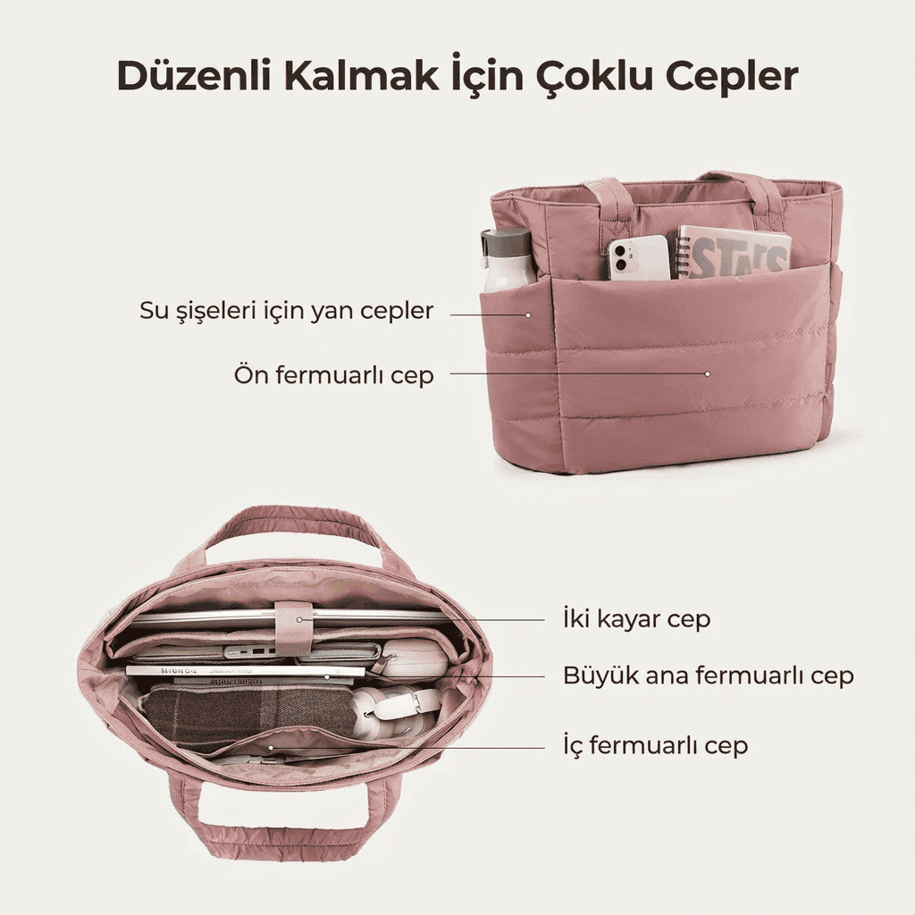 Whenaura Puffy Tote Bag