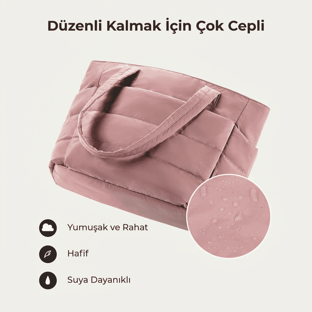 Whenaura Puffy Tote Bag